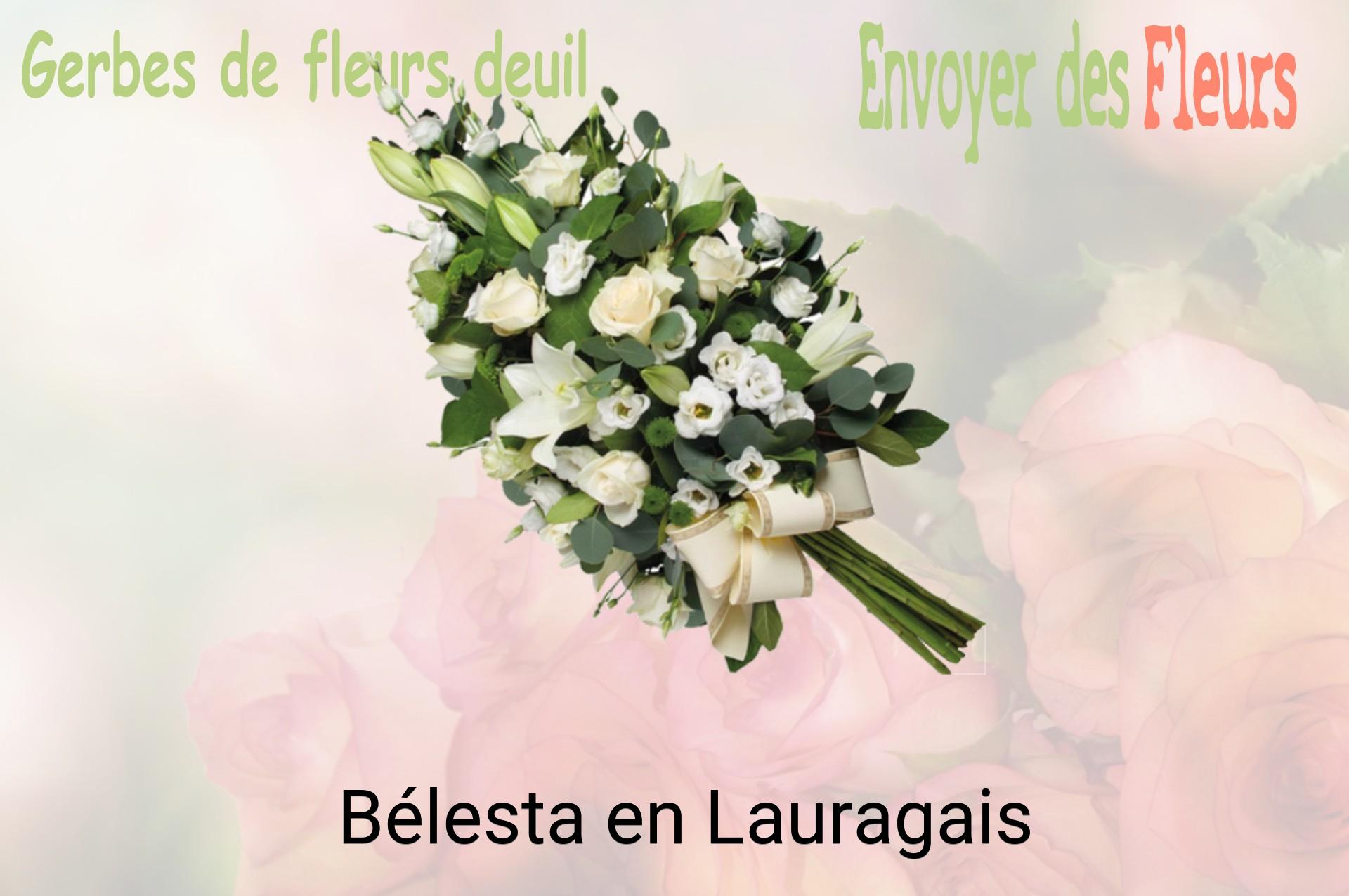 Gerbe de fleurs de deuil livrée à Bélesta-en-Lauragais